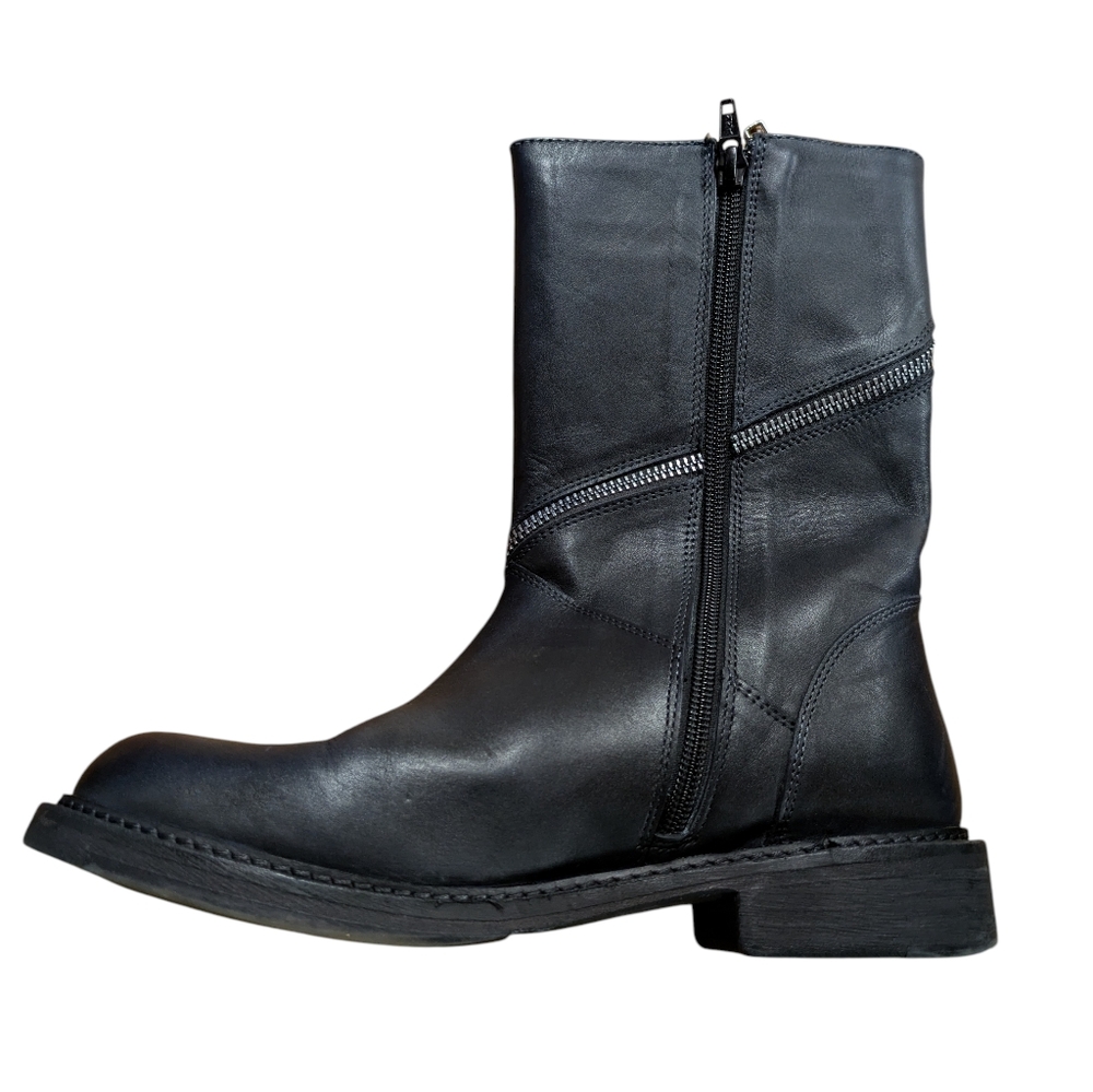 Vintage Foundry Regine Zip Around Black Leather Boots Size 7.5 - Picture 3 of 10